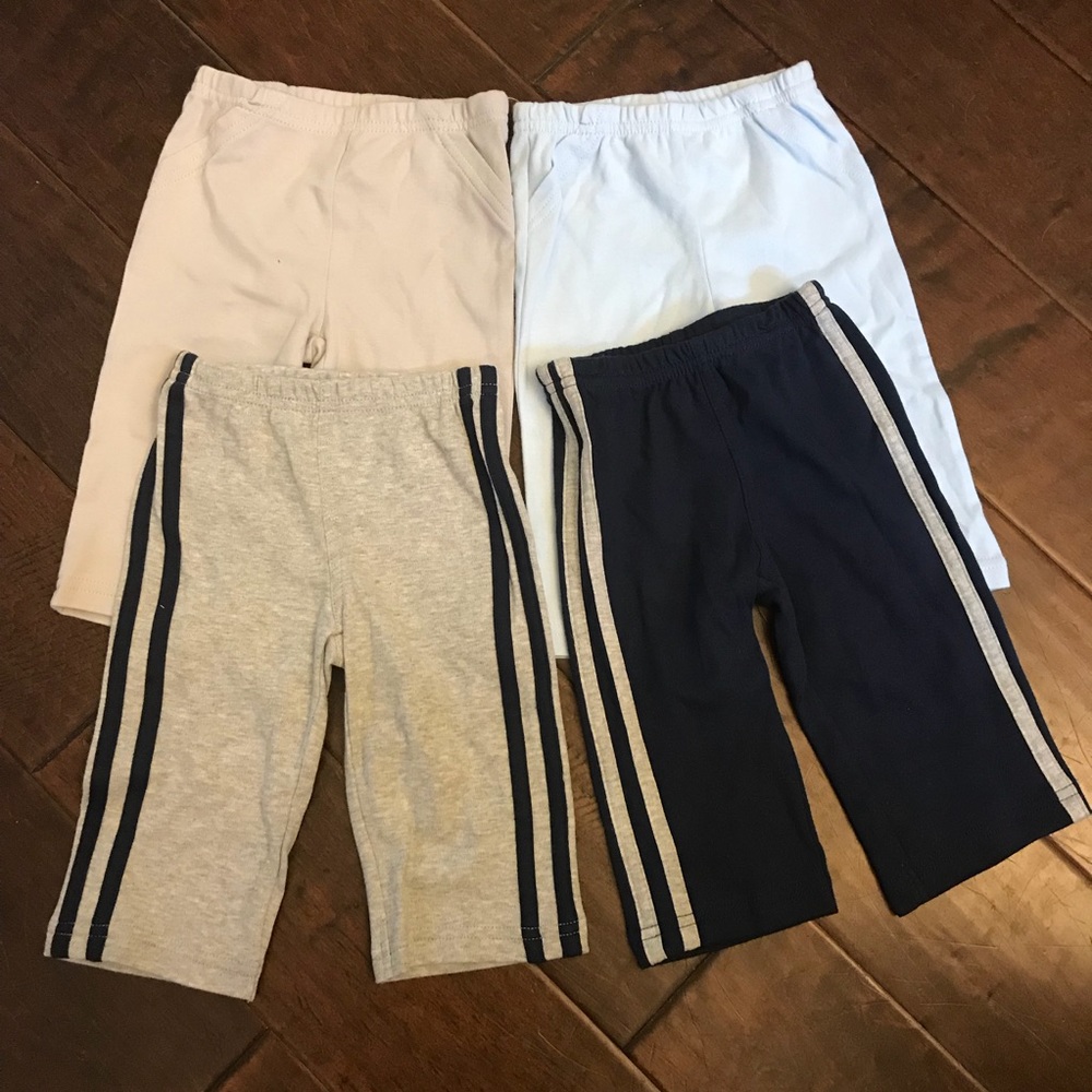NWOT 4 pair lot of Carter’s knit pants 6 months